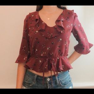 floral house with tie